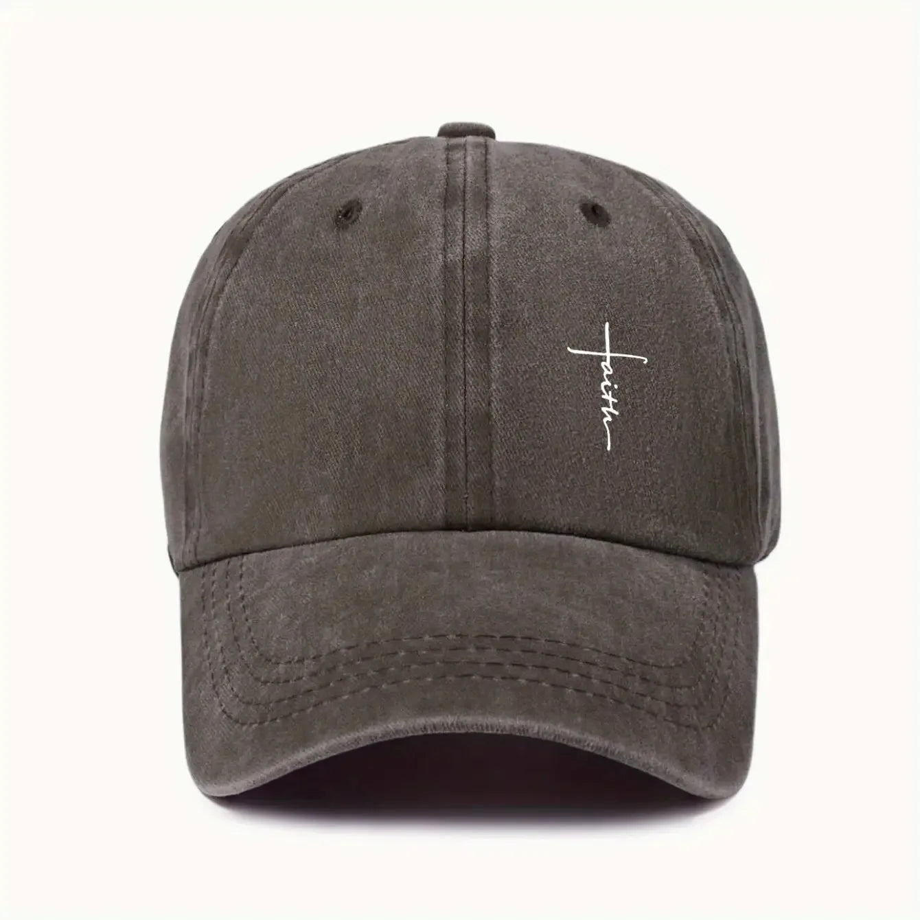 Baseball Cap With Cross Printting Adjustable Outdoor Dad Hat