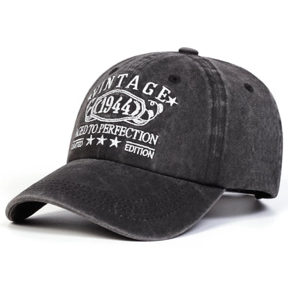 Unisex Letter Embroidery Wash Baseball Caps