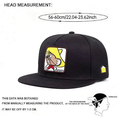 Creative Snapback Hat SPEEDY Mouse Labeling Street HipHop Hat