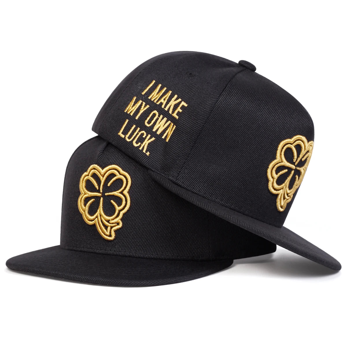 Unisex Four Leaf Clover Embroidery Hip-hop Hats Spring Autumn Snapback Caps