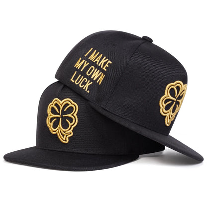 Unisex Four Leaf Clover Embroidery Hip-hop Hats Spring Autumn Snapback Caps