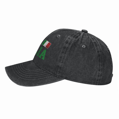 Washed Baseball Cap Italia Italian Flag Italy Family Italiano Summer Baseball Caps