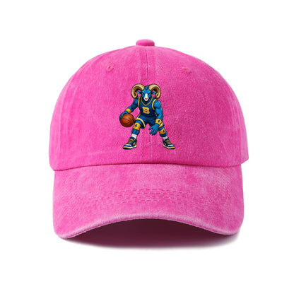Basketball Ram Mascot Letter B Baseball Cap