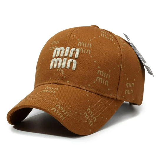 A Red Full-Lettered Baseball Cap With An Embroidered Texture