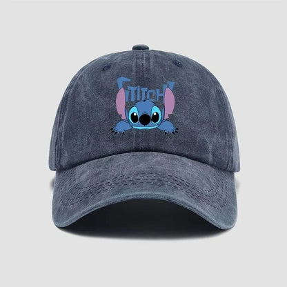 Stitch Casual Hat Kawaii Cartoon Anime Figure Baseball Caps
