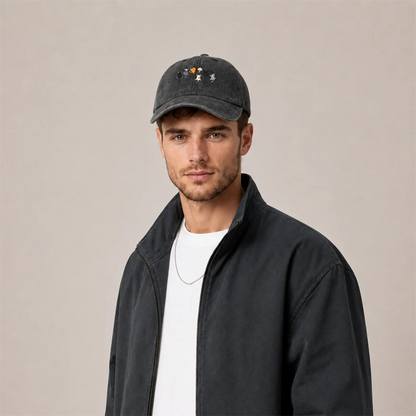Cats Hanging on Clothesline Graphic Baseball Cap
