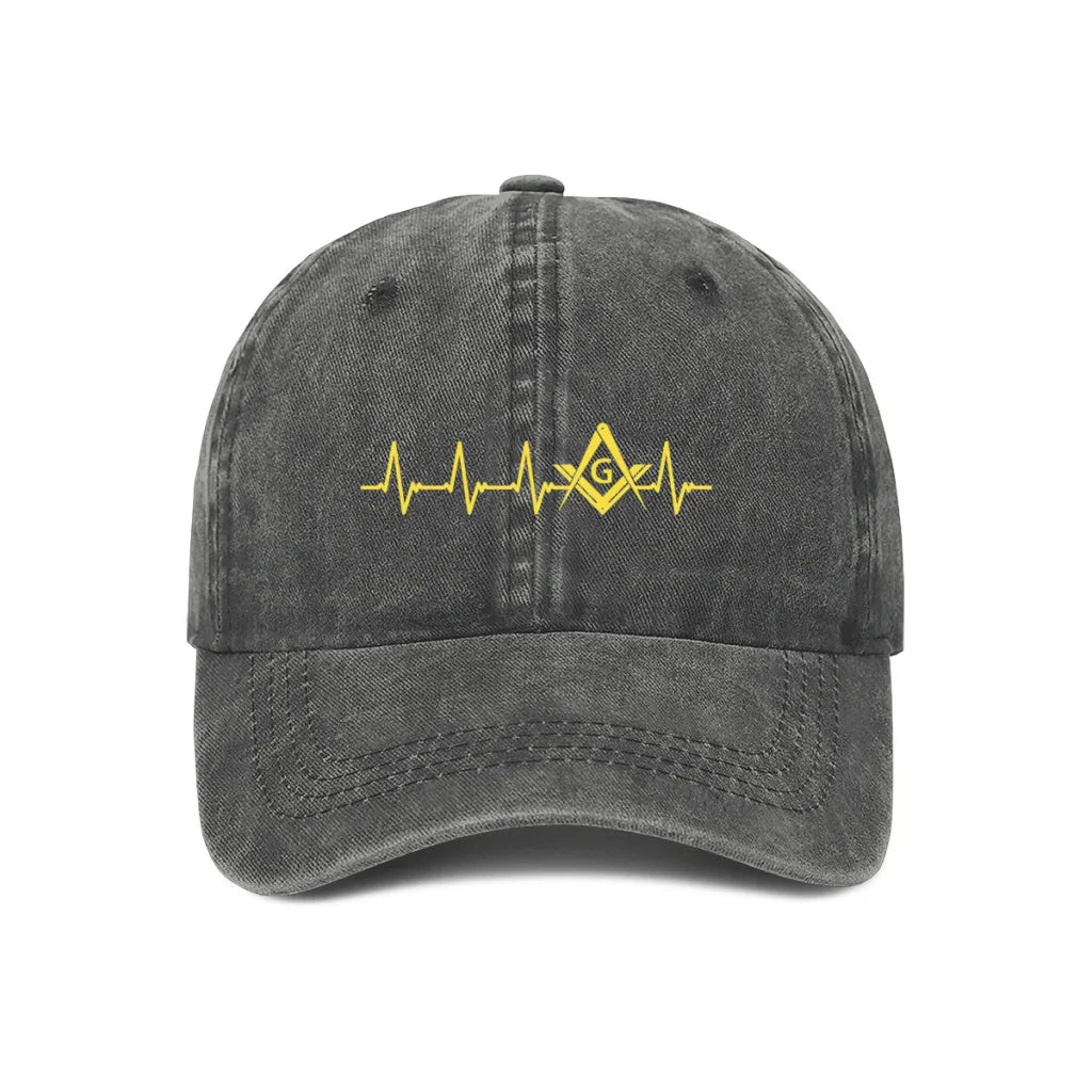 Summer Cap Sun Visor EKG Heartbeat Masonic Hip Hop Caps Baseball Hat