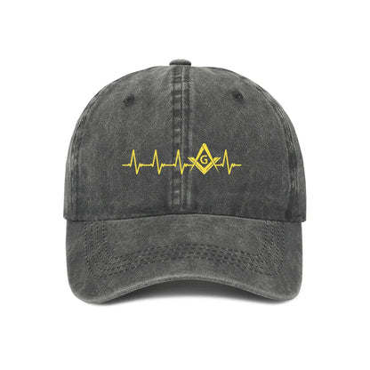 Summer Cap Sun Visor EKG Heartbeat Masonic Hip Hop Caps Baseball Hat