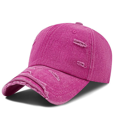 Distressed Vintage Washed Cotton Breathable Lightweight Baseball Cap