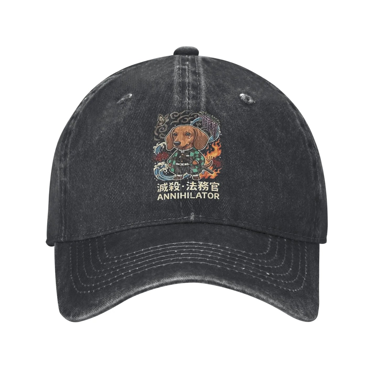 Demon Slayer Multicolor Hat Peaked Samurai Dog Annihilator Aesthetic Baseball Hat