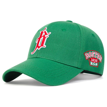 B Letter Side BOSTON Embroidery Baseball Cap Men Women
