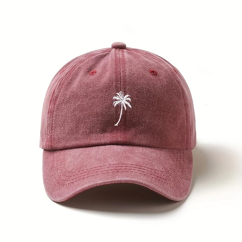 Retro Washed Embroidered Baseball Caps For Women