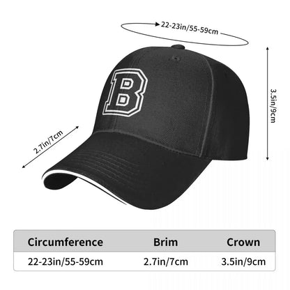 Letter B Unisex Adjustable Baseball Cap