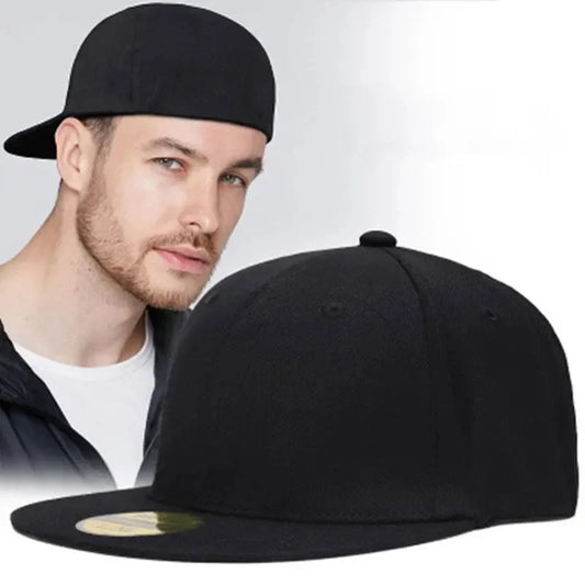 High Quality Baseball Cap Man Fitted Closed Full Cap Mesh Cap Outdoor Breathable Sports Cotton Sun Male