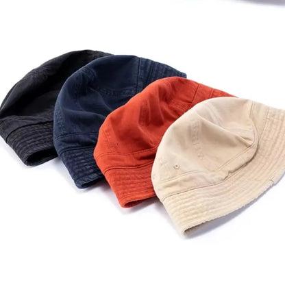 Bucket Hat Japanese Style Short-brim Fisherman Cap Big Head Circumference