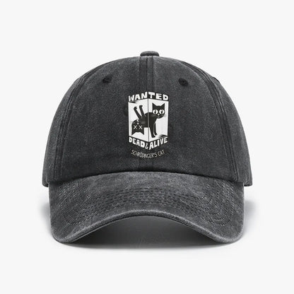 Schrodinger Cat Wanted Dead and Alive Baseball Cap
