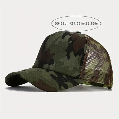 Camouflage Breathable Mesh Truck Driver Baseball Hat