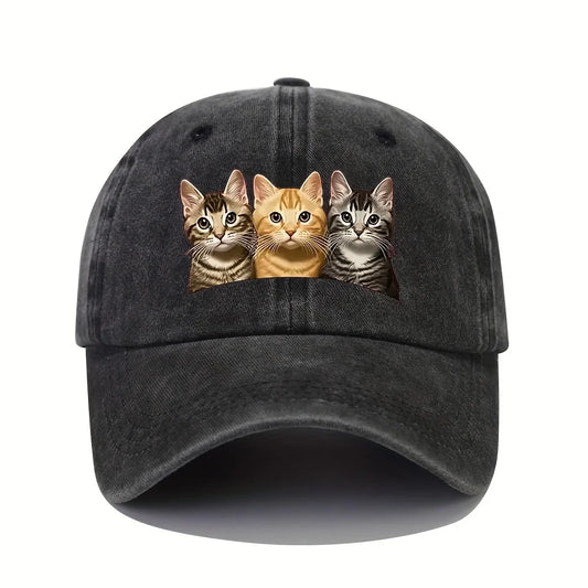 Fashion Washed Cotton Denim Baseball Caps Men Women