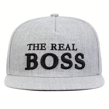 Unisex THE REAL BOSS Embroidery Hip-hop Hats