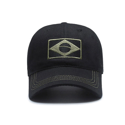 Unisex Brazilian Flag Embroidery Tactical Baseball Cap Classic Fashion Men Women