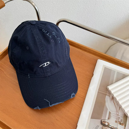 Cotton Baseball Cap For Men Casual Letter Embroidery Student