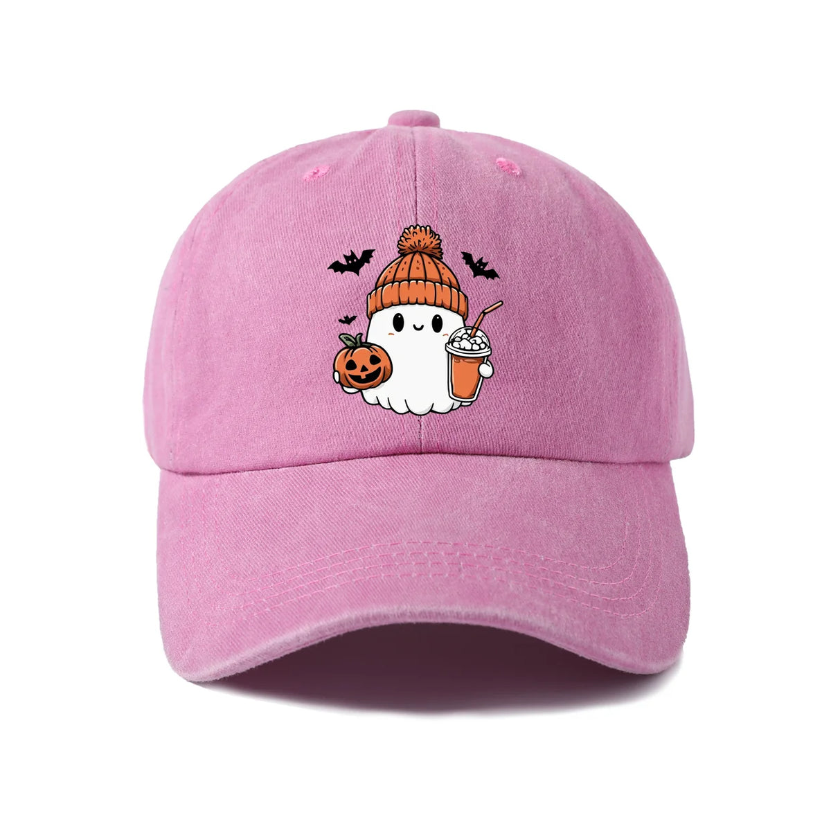 Winter Beanie Ghost Graphic Baseball Cap