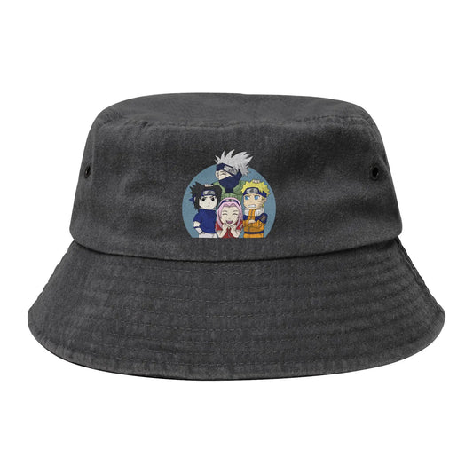 Unisex Bucket Hats Naruto Chibi Team Spring Headwear Packable