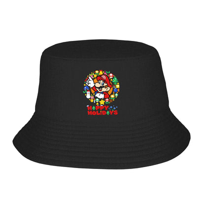 Unisex Bucket Hat Super Marios Princess Peach Spring Headwear Foldable