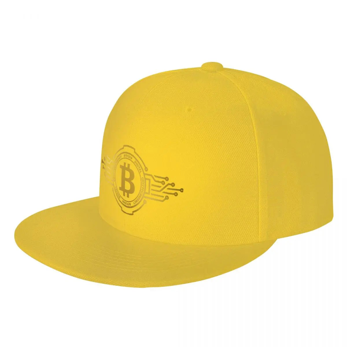 Bitcoin Crypto Currency Traders Gold Coin Snapback Cap Panama Hat
