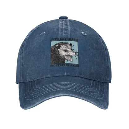 Let's Eat Trash Get Hit By A Car Baseball Cap Hip Hop Women Men