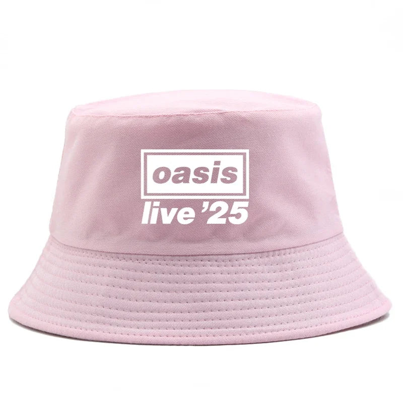 Unisex Oasis Prints Bucket Hats American Heavy Summer Headwear Foldable Outdoor