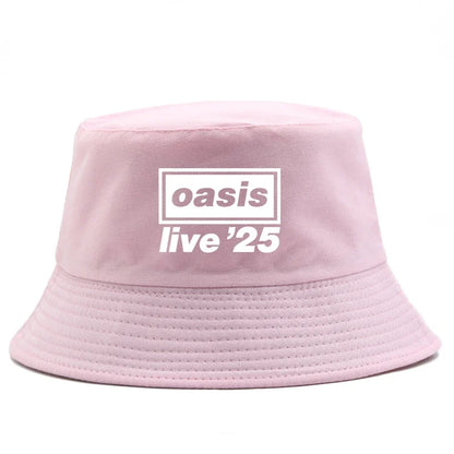 Unisex Oasis Prints Bucket Hats American Heavy Summer Headwear Foldable Outdoor