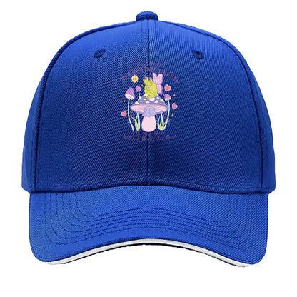 Just A Little Overstimulated Frog Mushroom Doing My Best Sandwich Baseball Cap