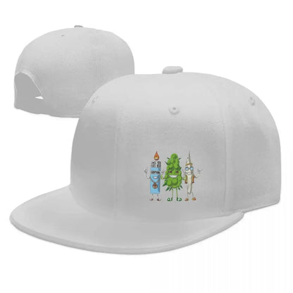 Weed Bud Joint Lighter Baseball Caps Snapback Men