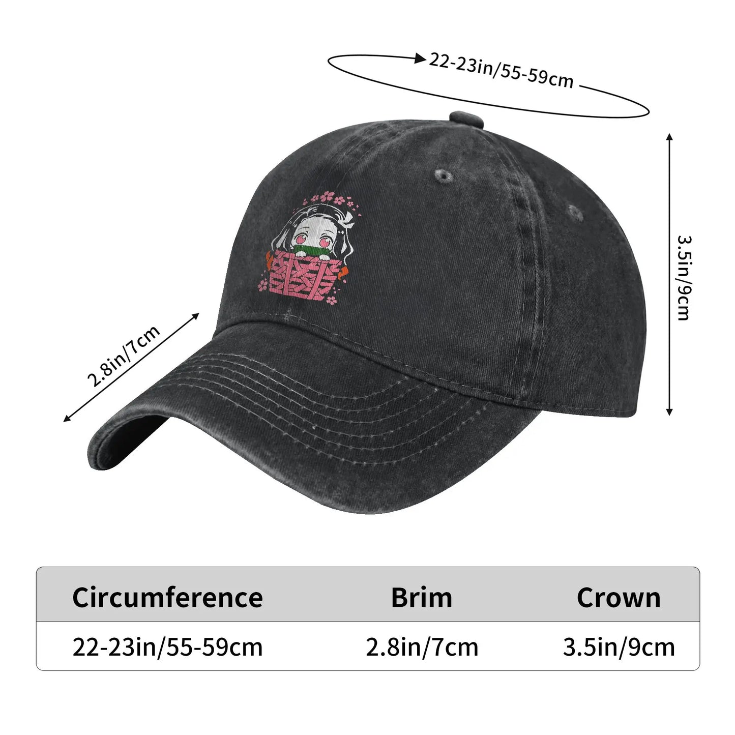 Nezuko Kamado Kimetsu no Yaiba Baseball Caps