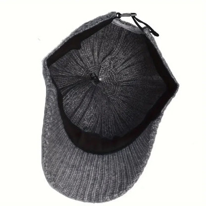 Trendy Knitted Baseball Cap For Men And Women - Autumn/Winter Fashion Peaked Hat
