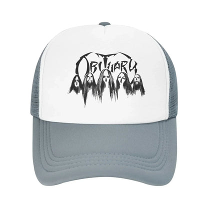 Heavy Metal Band Horror Long Hair Obituary Sport Mesh Baseball Caps