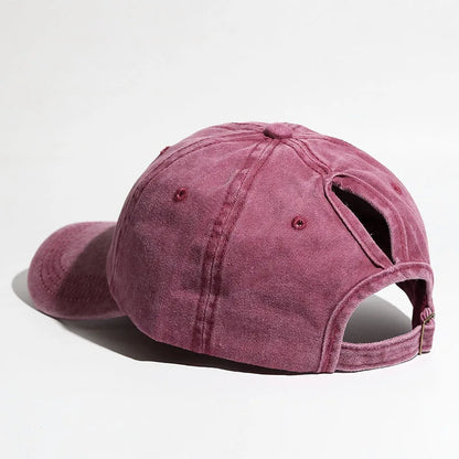 Hot Sale Washed Ponytail Baseball Cap