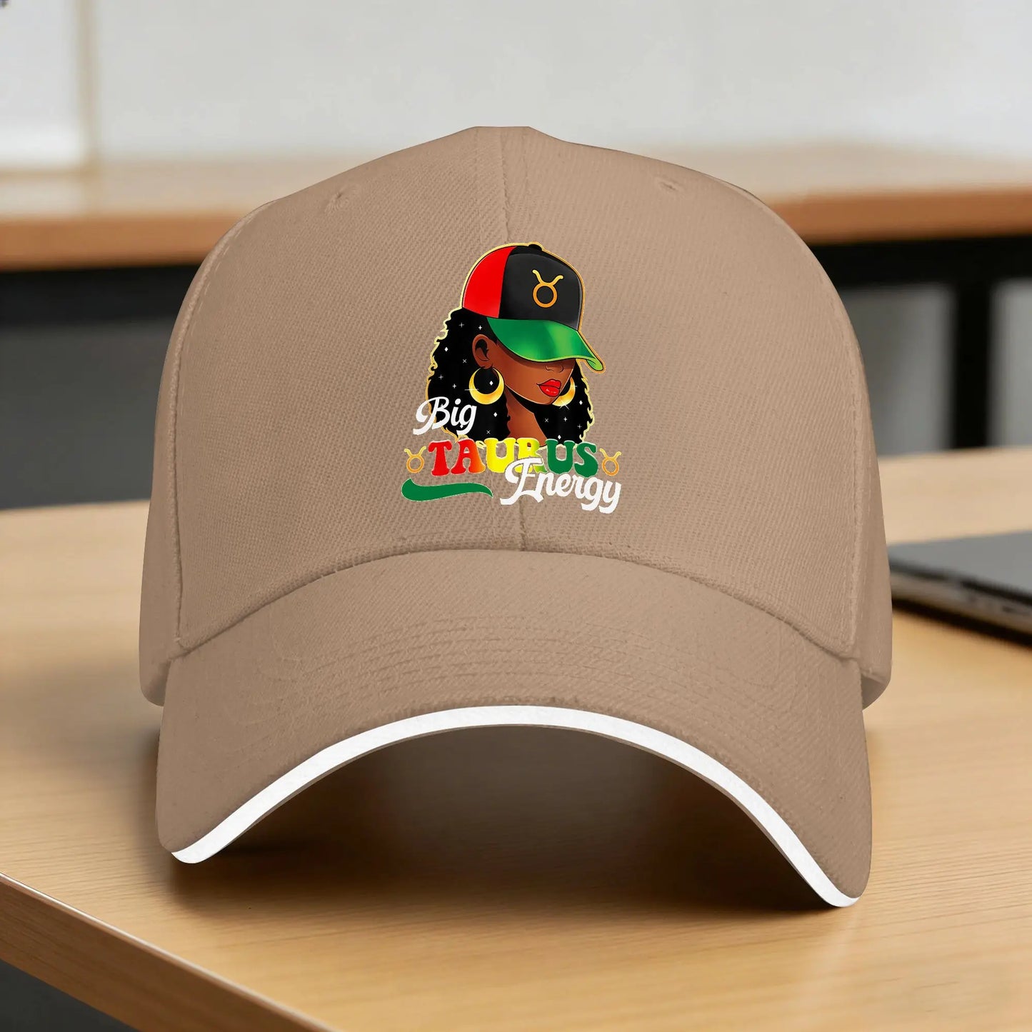 Big Taurus Energy Black Women Afro Girls Sun Baseball Cap