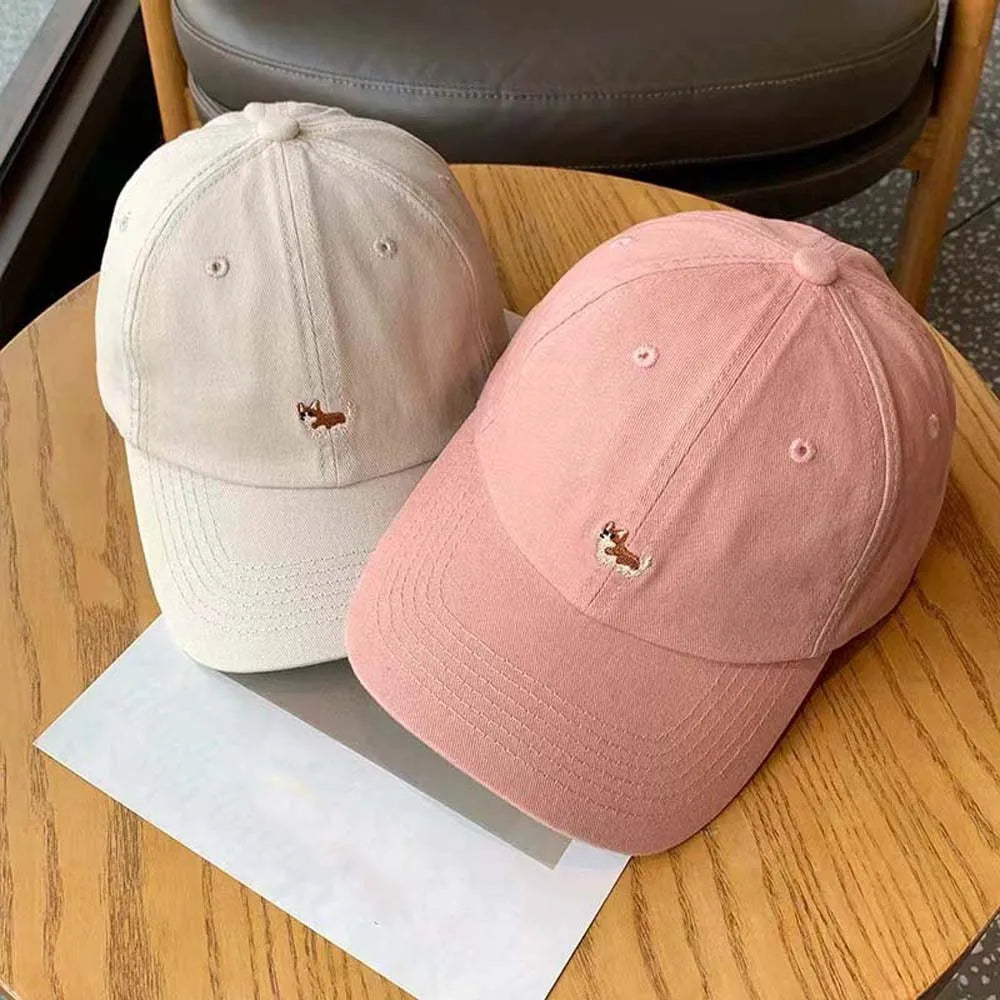 Trendy Dog Women Baseball Hat Breathable Cotton Men Sunshade Hat