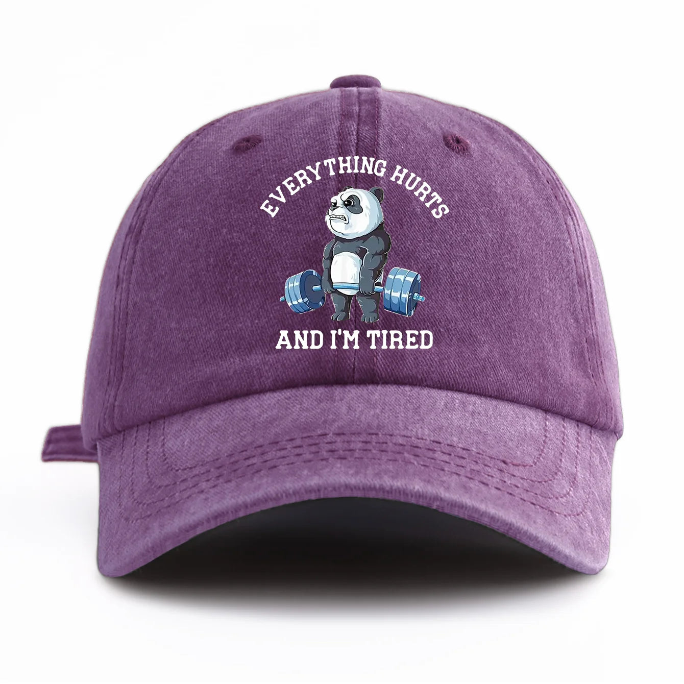 PANDA Print Washed Baseball Cap For Adults