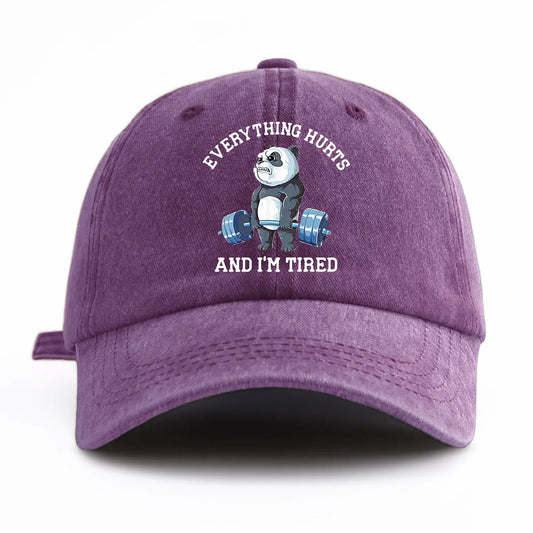 PANDA Print Washed Baseball Cap For Adults