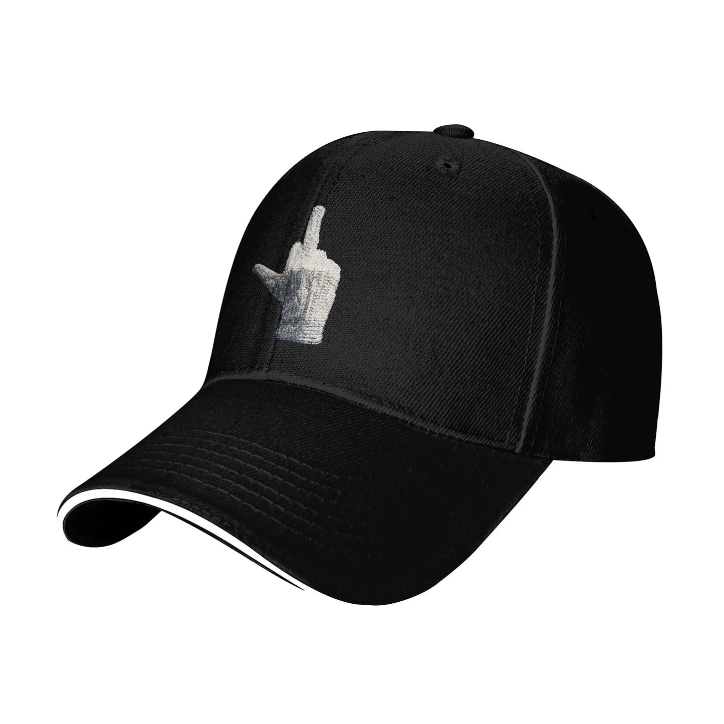 Baseball Cap Rhinestone Silver MJ Michael Jackson Glove Hand Silhouette Print