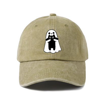 Ghost In Necktie Graphic Baseball Cap