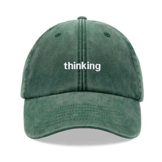 "thinking" Baseball Cap Vintage Washed Unisex Dad Hat