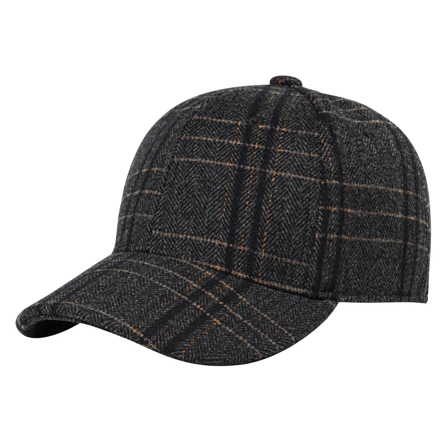 Wool Tweed Baseball Cap Casual Style Soft Unstructured Hat
