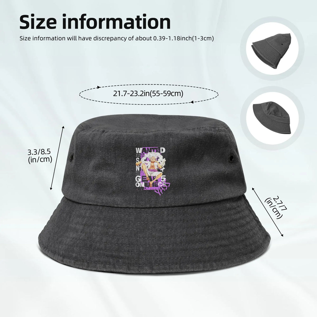 Bucket Hats One Piece Gear 5 Monkey D Luffy