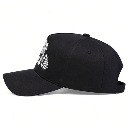 Unisex Bulldog Dumbbells Embroidery Baseball Caps