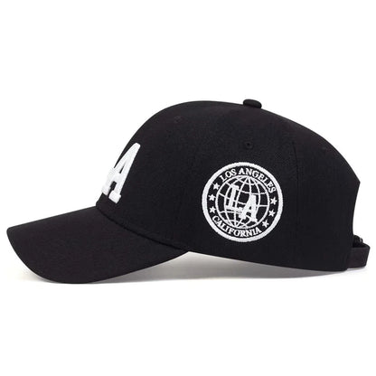 Unisex LA Letter Embroidery Baseball Caps For Men Women