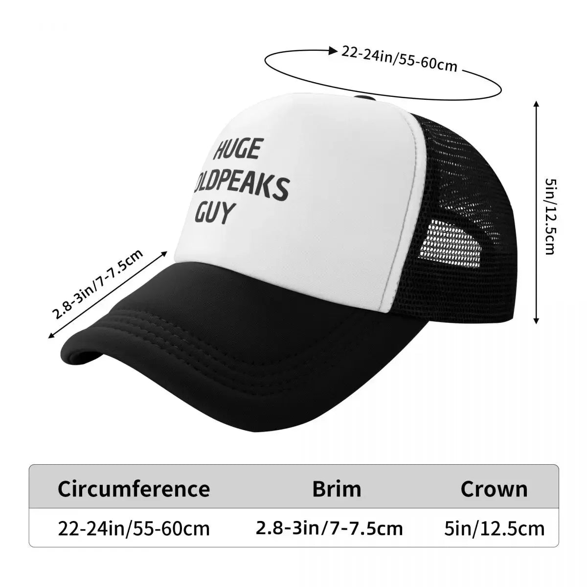 Huge Goldpeaks Guy Baseball Cap Fishing Hat Party Hat Man Luxury Boy Women
